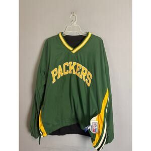 Starter Pro Line Green Bay Packers Satin Lined Windbreaker Jacket Men’s LargeNFL